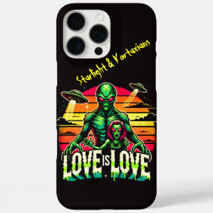 Coques iPhone 16 Pro Max Amour cosmique entre deux Aliens