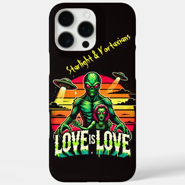 Coques Case-Mate iPhone Amour cosmique entre deux Aliens (Verso)