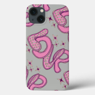 Case-Mate iPhone Case Amour dans les années 1960 style rose & gris