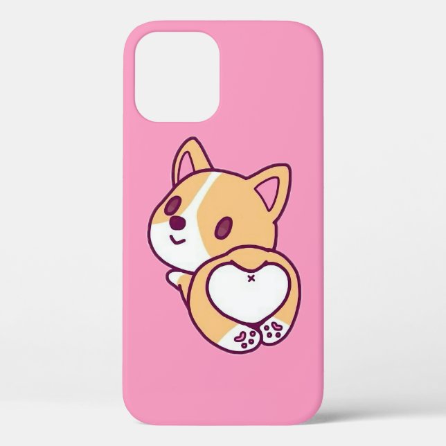 Coques Case-Mate iPhone Amour de chiot Corgi mignon (Verso)