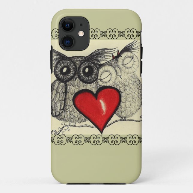 Coques Case-Mate iPhone Amour de hibou - (Dos)
