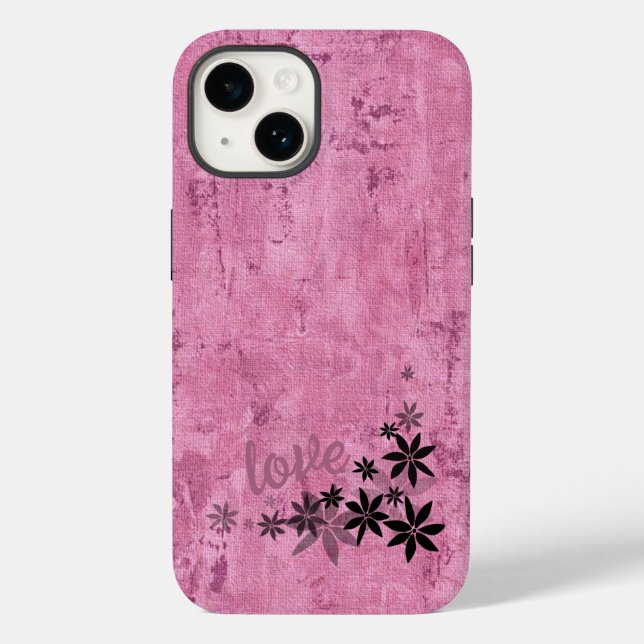 Coques Case-Mate iPhone AMOUR Fleurs roses Boîtier téléphonique (Verso)