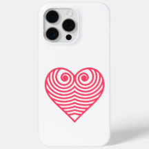 Amour Hypnotique – Cœur Contourné Minimaliste Roug