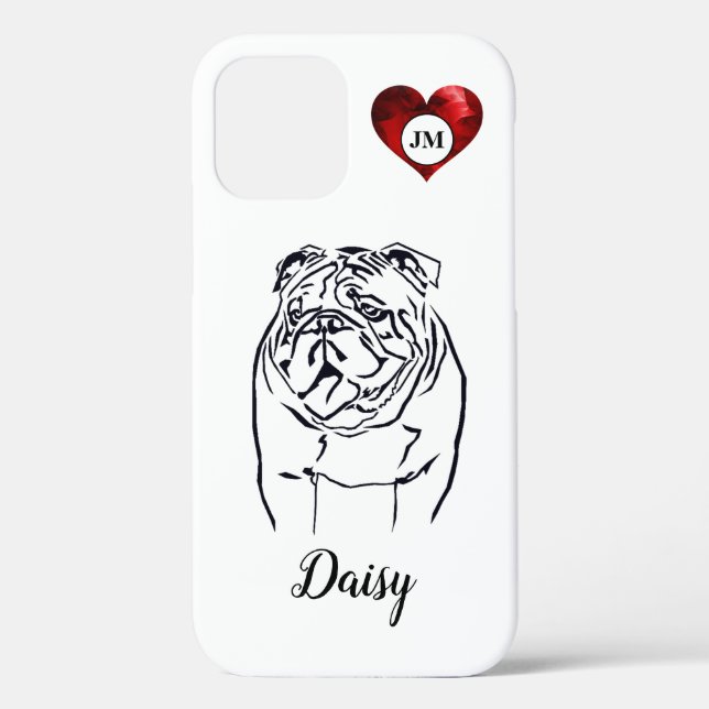 Coques Case-Mate iPhone Amoureux de Bulldog Personnalisable Apple iPhone 1 (Verso)