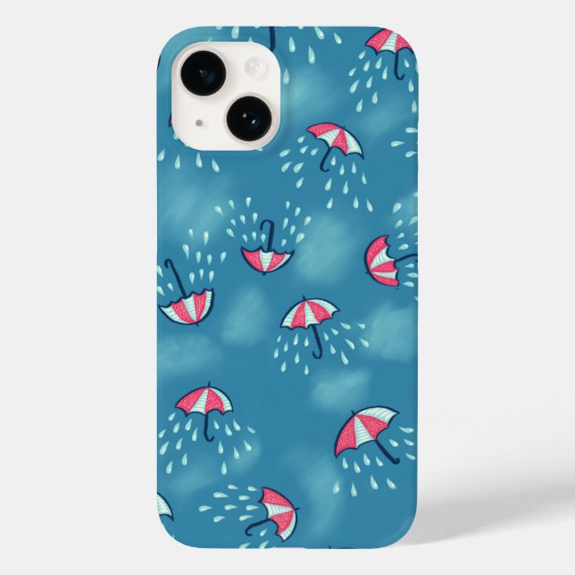Coques Case-Mate iPhone Amoureux de la nature motif pluvieux (Verso)