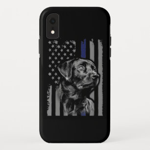 Case-Mate iPhone Case Amoureux des chiens   Black Labrador American Flag