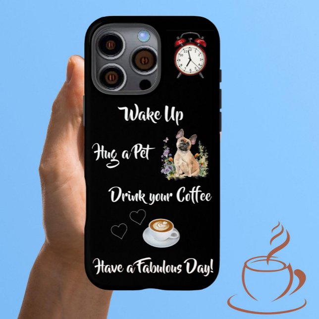 Coques Case-Mate iPhone Amusant chien et amoureux du café (Créateur téléchargé)