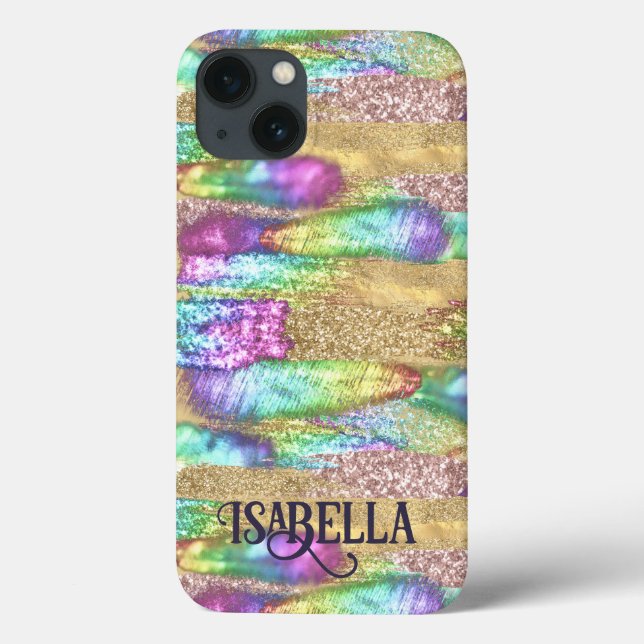 Coques Case-Mate iPhone Amusant Colorful Abstrait Artsy Faux Parties scint (Verso)