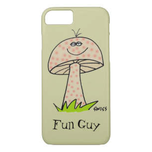 Coque iPhone 8/7 Amusant Guy Funny Man mignon caricaturé Champignon
