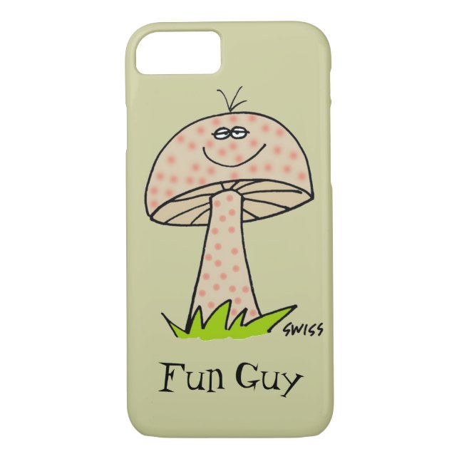 Coques Case-Mate iPhone Amusant Guy Funny Man mignon caricaturé Champignon (Dos)