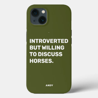 Case-Mate iPhone Case Amusant Introverted Mais Prêt À Discuter De Chevau