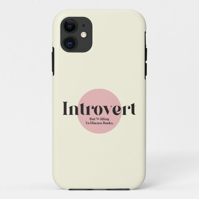 Coques Case-Mate iPhone Amusant Introvertir Mais Prêt À Discuter Des Livre (Dos)