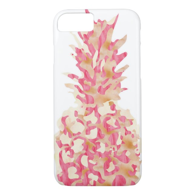 Coques Case-Mate iPhone Ananas - aquarelle rose (Dos)