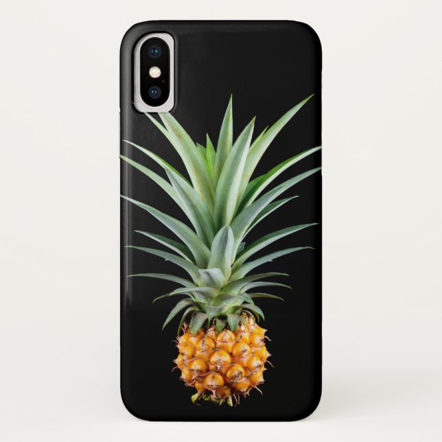 Coques Case-Mate iPhone Ananas avec grande coiffure sur arrière - plan noi (Dos)