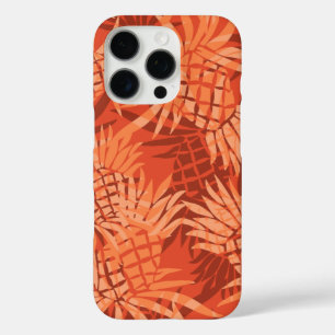 Coques iPhone 16 Pro Ananas Camo Hawaiian Orange