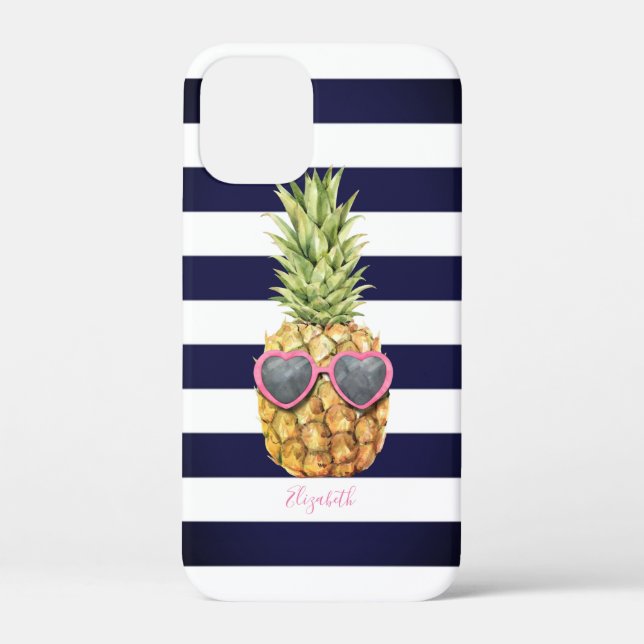 Coques Case-Mate iPhone Ananas Cool rayé adorable (Verso)