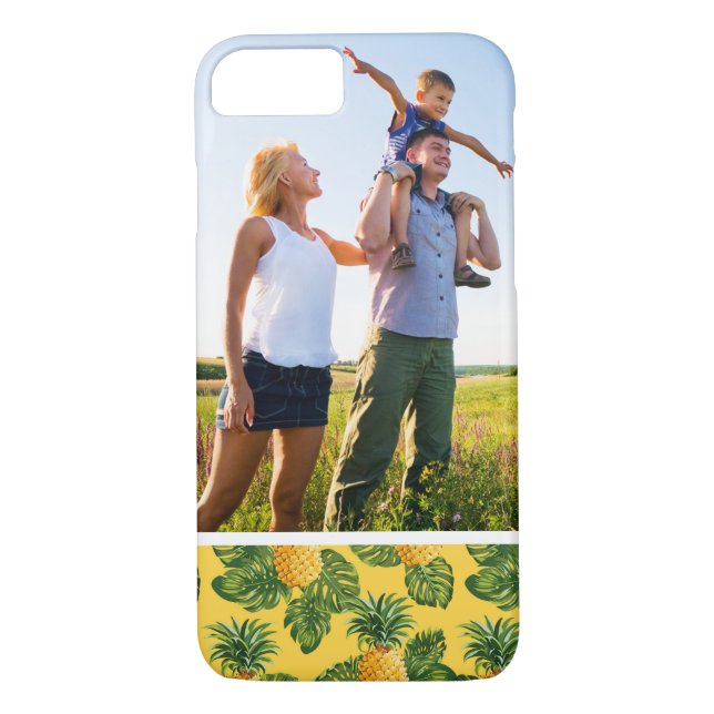 Coques Case-Mate iPhone Ananas Photo Personnalisé & Feuilles Tropicaux En  (Dos)