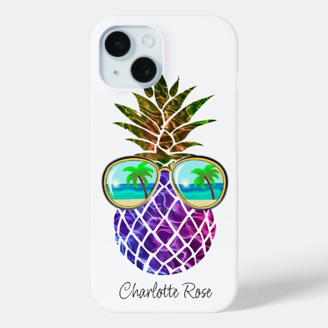Coques Case-Mate iPhone Ananas rose tropicale (Verso)