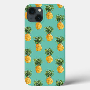iPhone 13 Coque Ananas Tropical Sur Turquoise