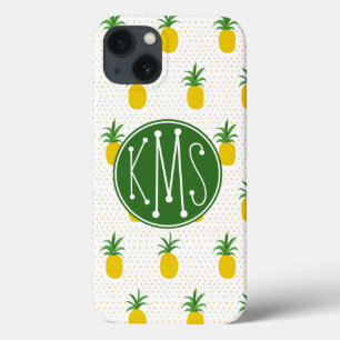 Etui iPhone Case-Mate Ananas tropicaux d'or   Monogramme