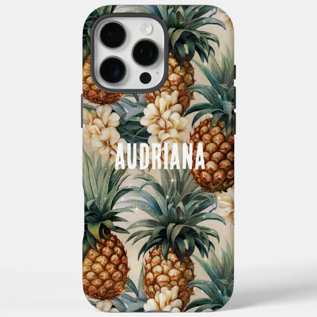Coques Case-Mate iPhone Ananas tropicaux Floral (Verso)