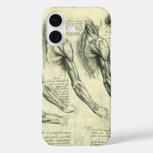 Coque Pour iPhone 16 Anatomie du bras et de l'épaule de Léonard de Vinc