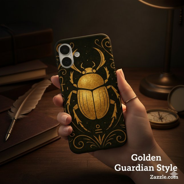 Coques Case-Mate iPhone Ancien Scarab Mystique Or sur Noir (Créateur téléchargé)