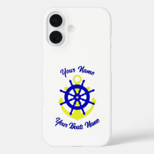 Coque Pour iPhone 16 Ancrage de l'équipage de bateau personnalisé