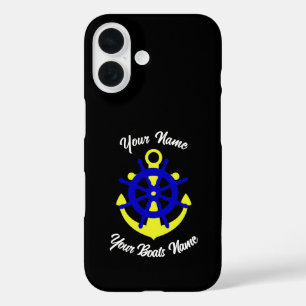 Coque Pour iPhone 16 Ancrage de l'équipage de bateau personnalisé