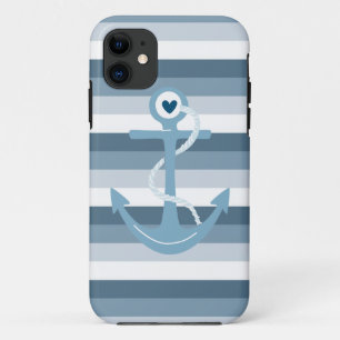 Case-Mate iPhone Case Ancre Bleu Nautique
