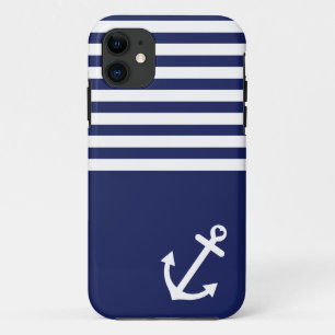 Coque Case-Mate Pour iPhone Ancre d'amour de bleu marine nautique