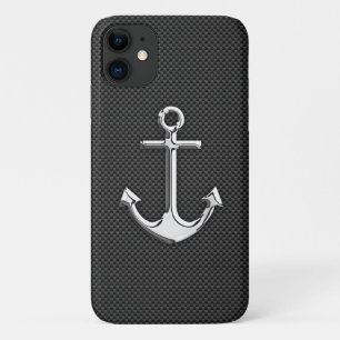 Case-Mate iPhone Case Ancre d'argent sur la fibre de carbone