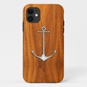 Etui iPhone Case-Mate Ancre d'argent sur le plateau de teck Style de vie