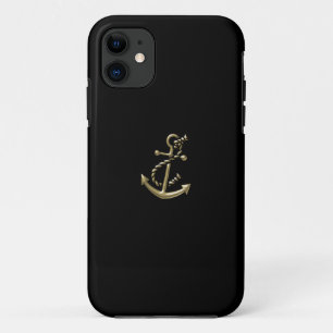 Coque iPhone 11 Ancre du navire Nautique Marine-Thème Cadeau