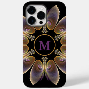 Coque Pour Pour iPhone 14 Pro Max Ange Abstraite ailes Mandala Monogramme fractal
