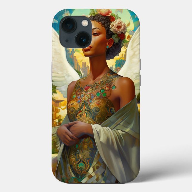 Coques Case-Mate iPhone Ange afro-américain déesse Imaginaire Art (Verso)