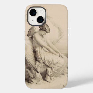 Coque Pour iPhone 14 ange chrétien assis sur une pierre