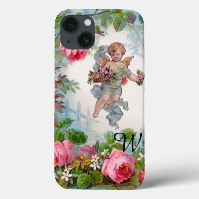 COQUES Case-Mate iPhone ANGE GARDANT DES ROSES ET DES FLEURS ROSES ROMANTI (Verso)