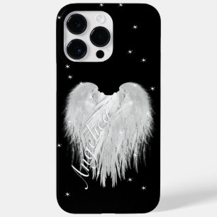 Coque Pour Pour iPhone 14 Pro Max ANGEL AILES Coeur noir étoile nuit
