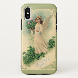 Coques Pour iPhone Angel de Pâques Victorien vintage avec fleurs