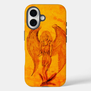 Coque Pour iPhone 16 Angel en style tatouage