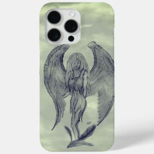 Coque iPhone 15 Pro Max Angel en style tatouage