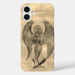 Coques iPhone 16 Plus Angel en style tatouage