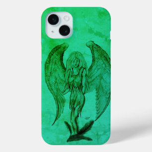 Coque iPhone 15 Mini Angel en style tatouage