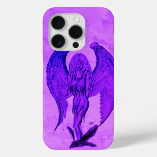 Coque iPhone 15 Pro Angel en style tatouage