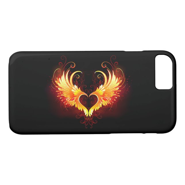 Coques Case-Mate iPhone Angel Fire Heart with Wings (Dos (Horizontal))