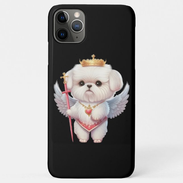 Coques Case-Mate iPhone Angel Maltese Chiot, Maltes amoureux de les chiens (Dos)