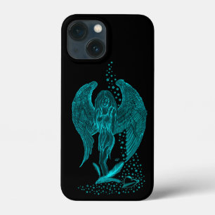 Case-Mate iPhone Case Angel perdu en amour, noir et vert Design