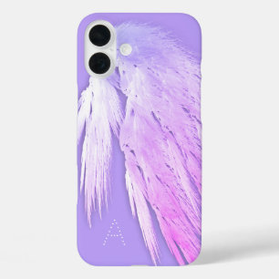 iPhone 16 Plus Case ANGEL WINGS Fairy Purple Monogramme