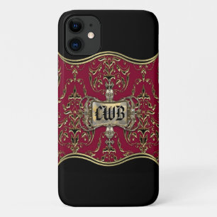 Case-Mate iPhone Case AngelRhyse Crimsong Élégant Damask Monogramme